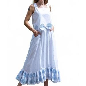 NEW ISLAPAYAL austin midi skirt in white embroidery